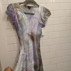 Komarov Midi Charmeuse and Lace Dress